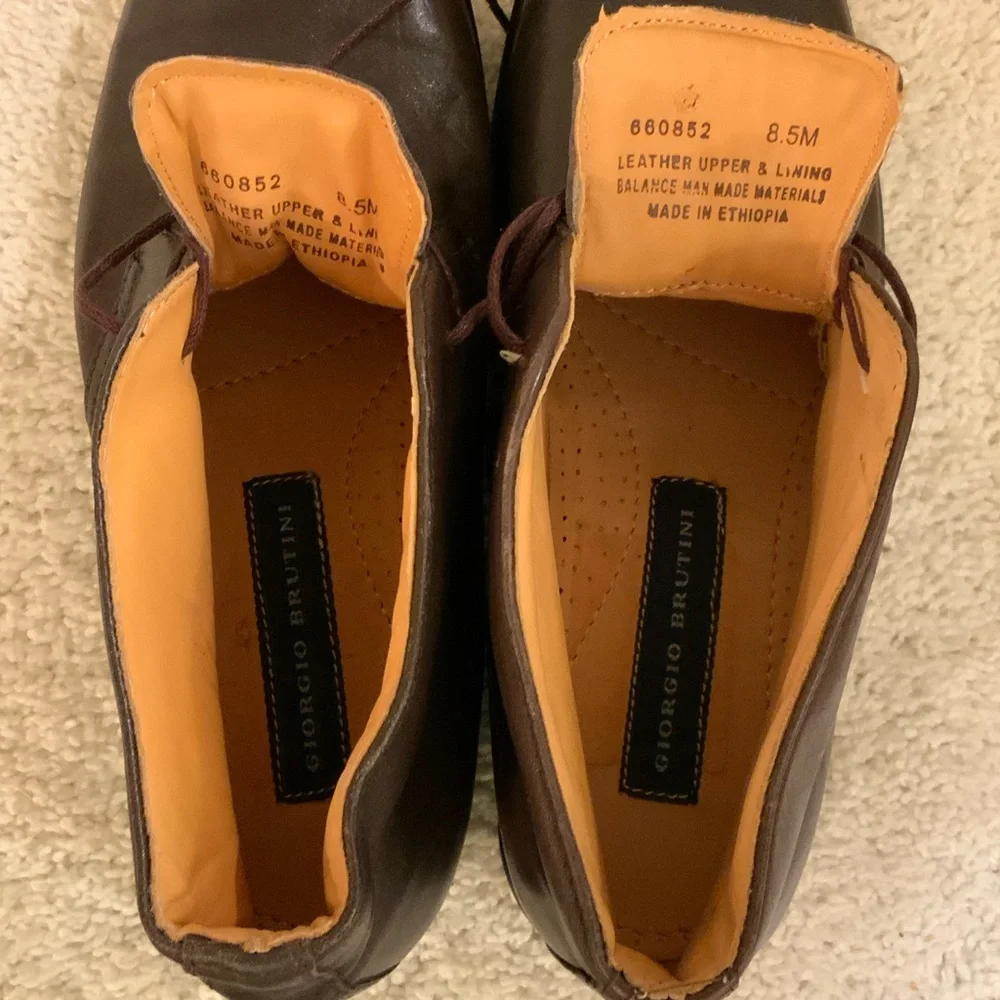 GIORGIO BRUTINI MENS CHUKKA FULL GENUINE LEATHER BOOTS